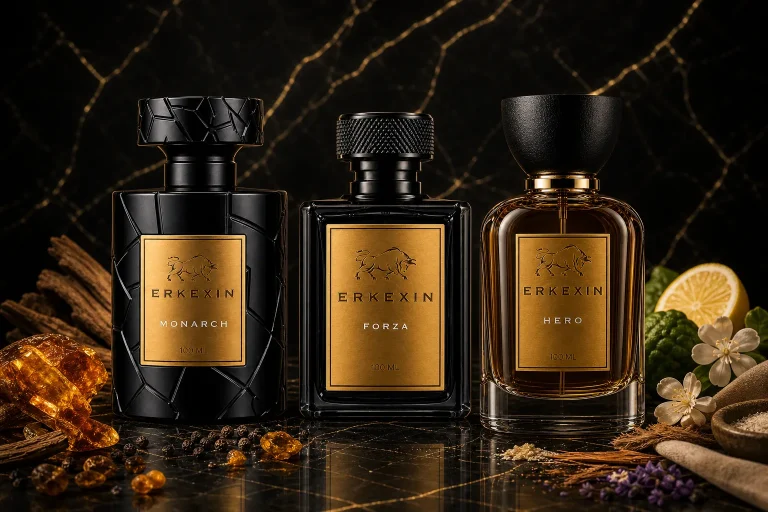 Erkexin Monarch Forza ve Hero etiketli erkek parfümü seçimi rehber görseli