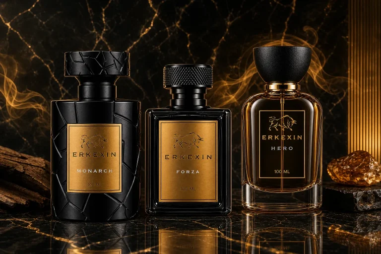 Erkexin Monarch Forza ve Hero etiketli erkek parfümünde kalıcılık rehber görseli